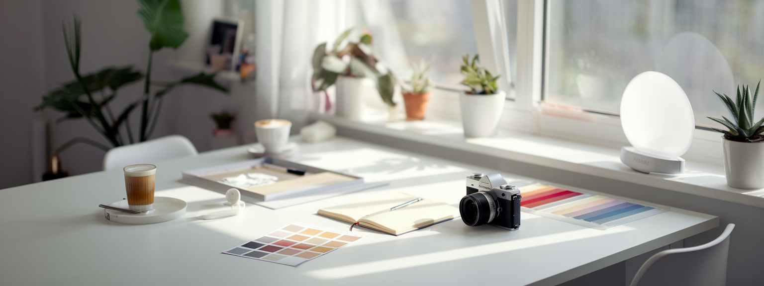 Woman journaling ideas near window while finding creative inspiration daily