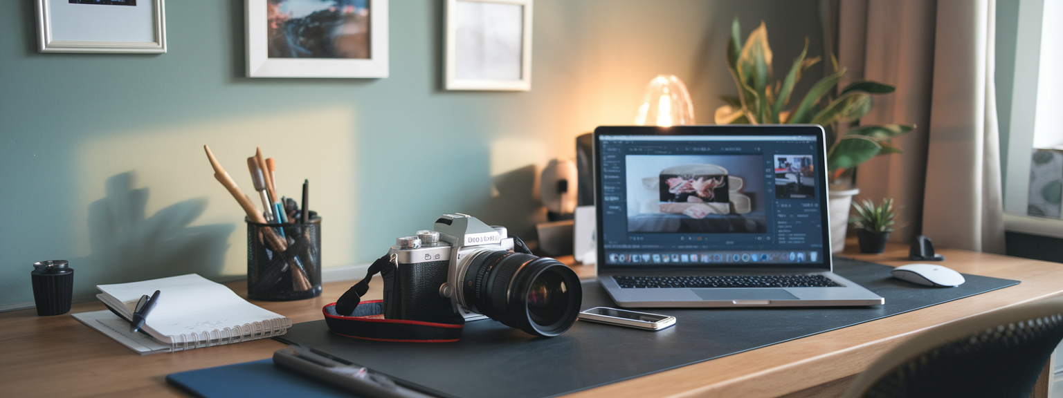 Photographer editing an image using Mastering Post-Processing Essentials techniques