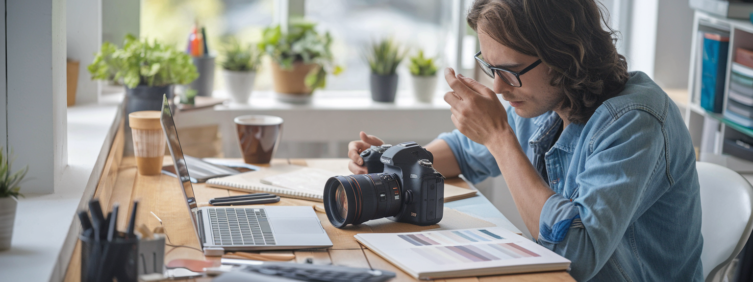 Woman working on her craft desk while turning passion into profit through creativity.