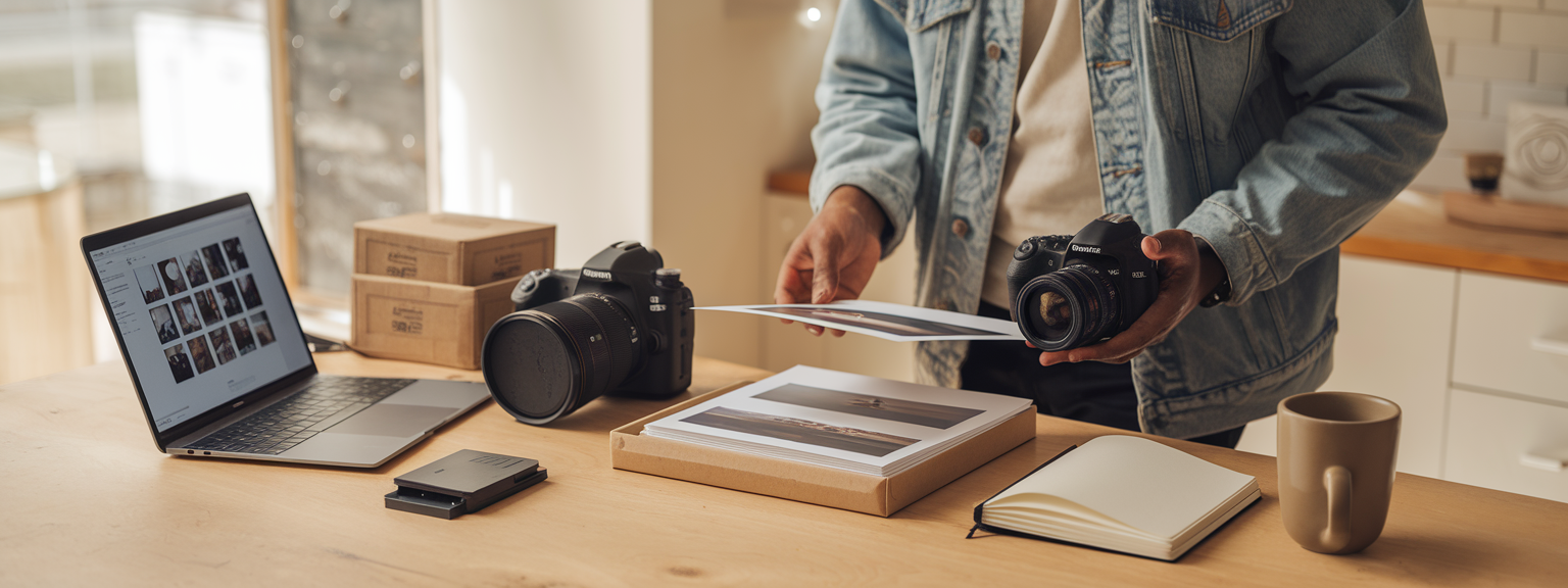 Turning Passion Into Profit Planning Entrepreneur working with a laptop and notebook, planning how to turn passion into profit