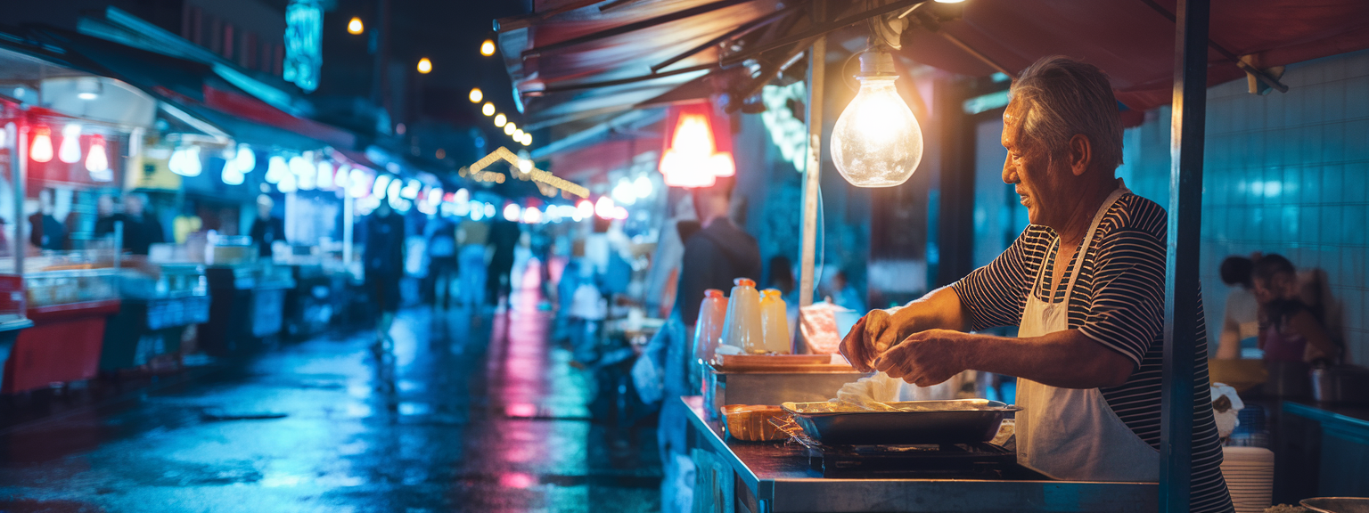 Photographer capturing a candid moment in a busy city street for street photography