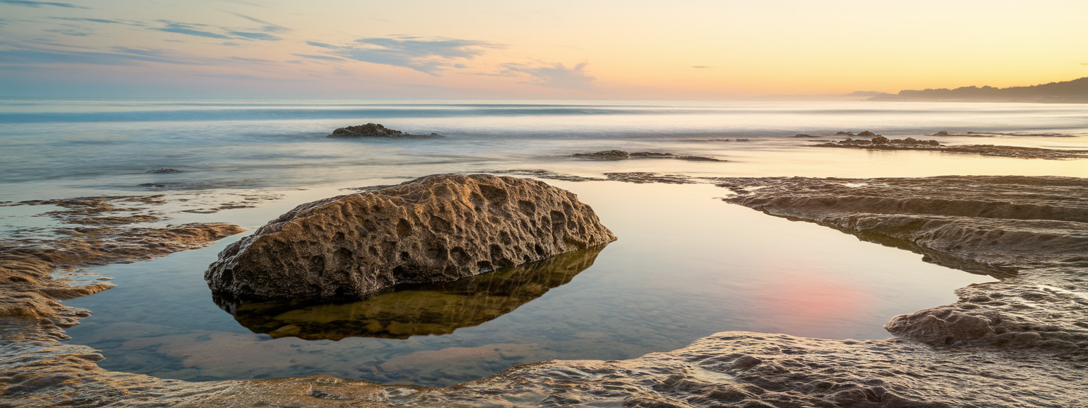 [Sunrise over a mountain valley with wildflowers in the foreground — landscape photography showing golden-hour light and wide-angle composition.]