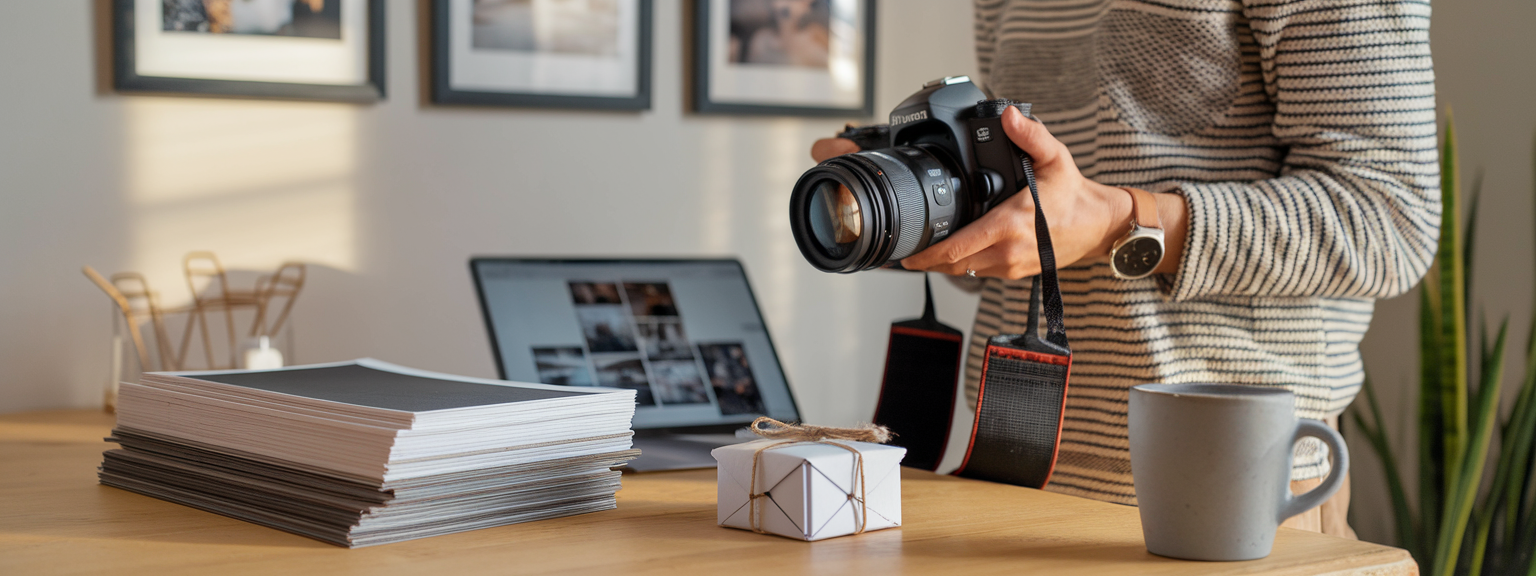 Person turning passion into profit by selling handmade goods online and promoting on social media