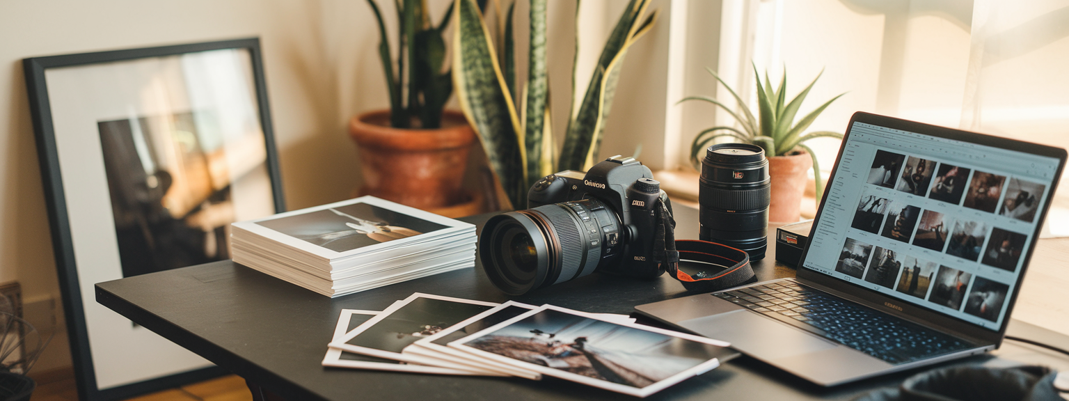 [Person at a desk planning a business with laptop and notes about turning passion into profit]